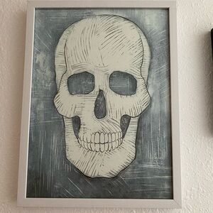 Framed Skull Art Print